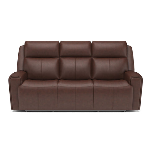 Barnett - Power Reclining Sofa with Power Headrests & Lumbar - Premium Reclining Sofas from Flexsteel - Just $3687.50! Shop now at brett interiors