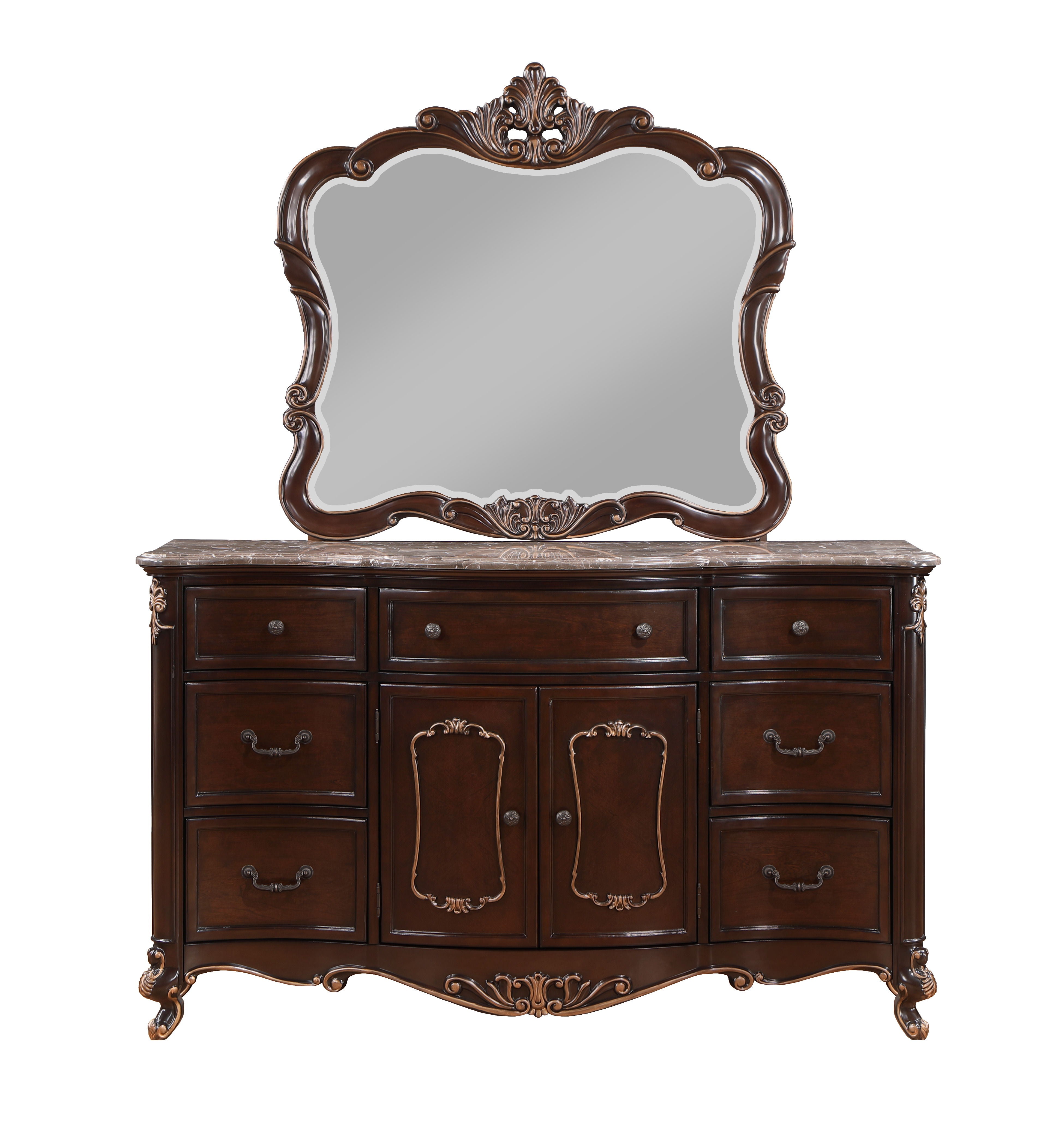 Constantine - Mirror - Cherry - Premium Bedroom Mirrors from New Classic - Just $325! Shop now at brett interiors