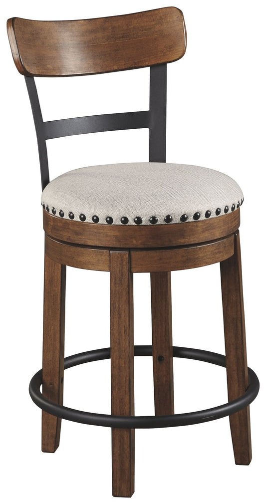 Valebeck - Full Back Swivel Stool - Premium Counter Height (24"-27") from Signature Design by Ashley® - Just $254.10! Shop now at brett interiors