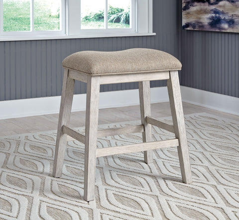 Skempton - White - Upholstered Stool (Set of 2) - Premium Stool Sets from Signature Design by Ashley® - Just $179.05! Shop now at brett interiors