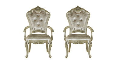 Monique - Arm Chair (Set of 2) - Champagne - Premium Chair Sets from New Classic - Just $675! Shop now at brett interiors