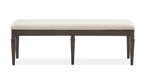 Calistoga - Bench With Upholstered Seat - Weathered Charcoal - Premium Upholstered Benches from Magnussen Furniture - Just $609! Shop now at brett interiors