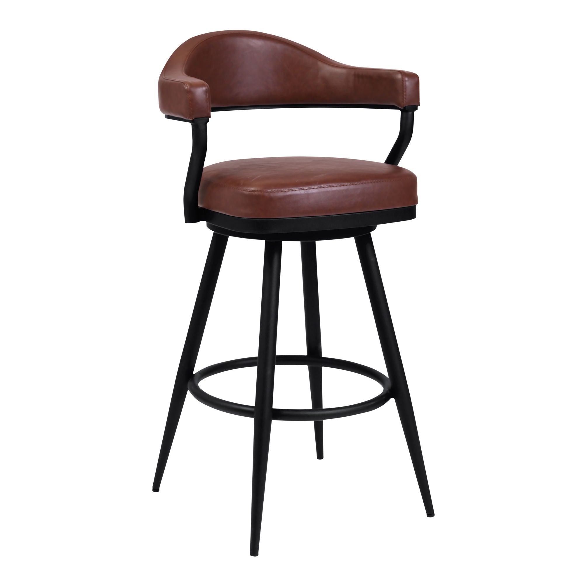 Justin - Swivel Vintage Bar Stool With Metal Legs Armen Living