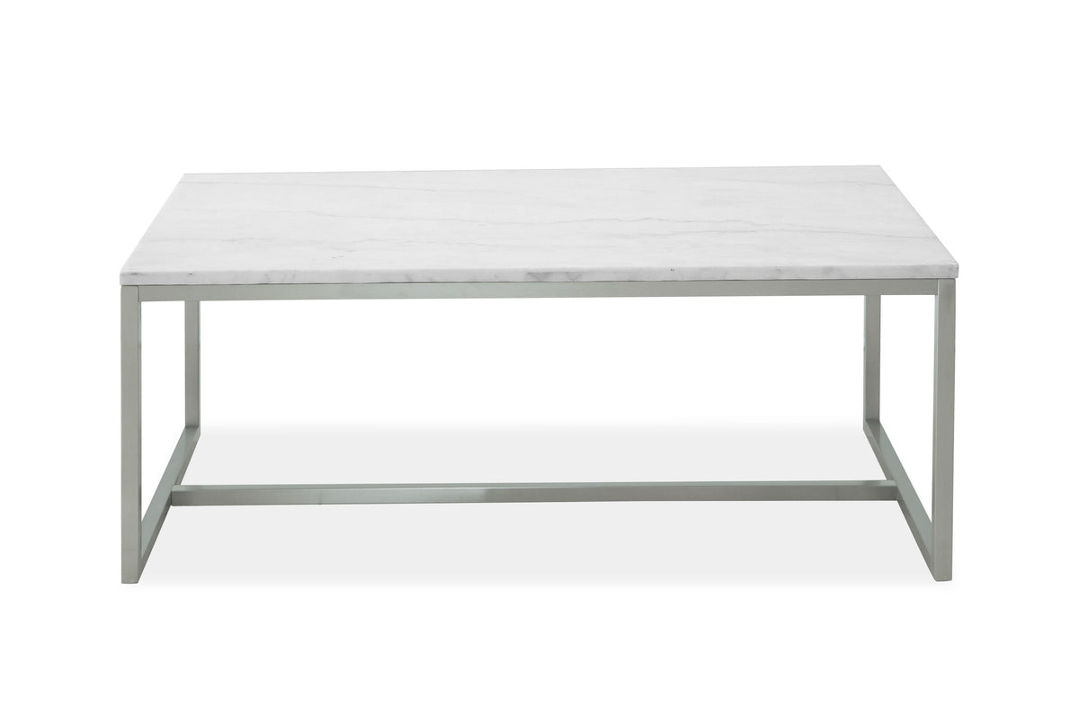 Esme - Rectangular Cocktail Table - White - Premium Cocktail Tables from Magnussen Furniture - Just $699! Shop now at brett interiors