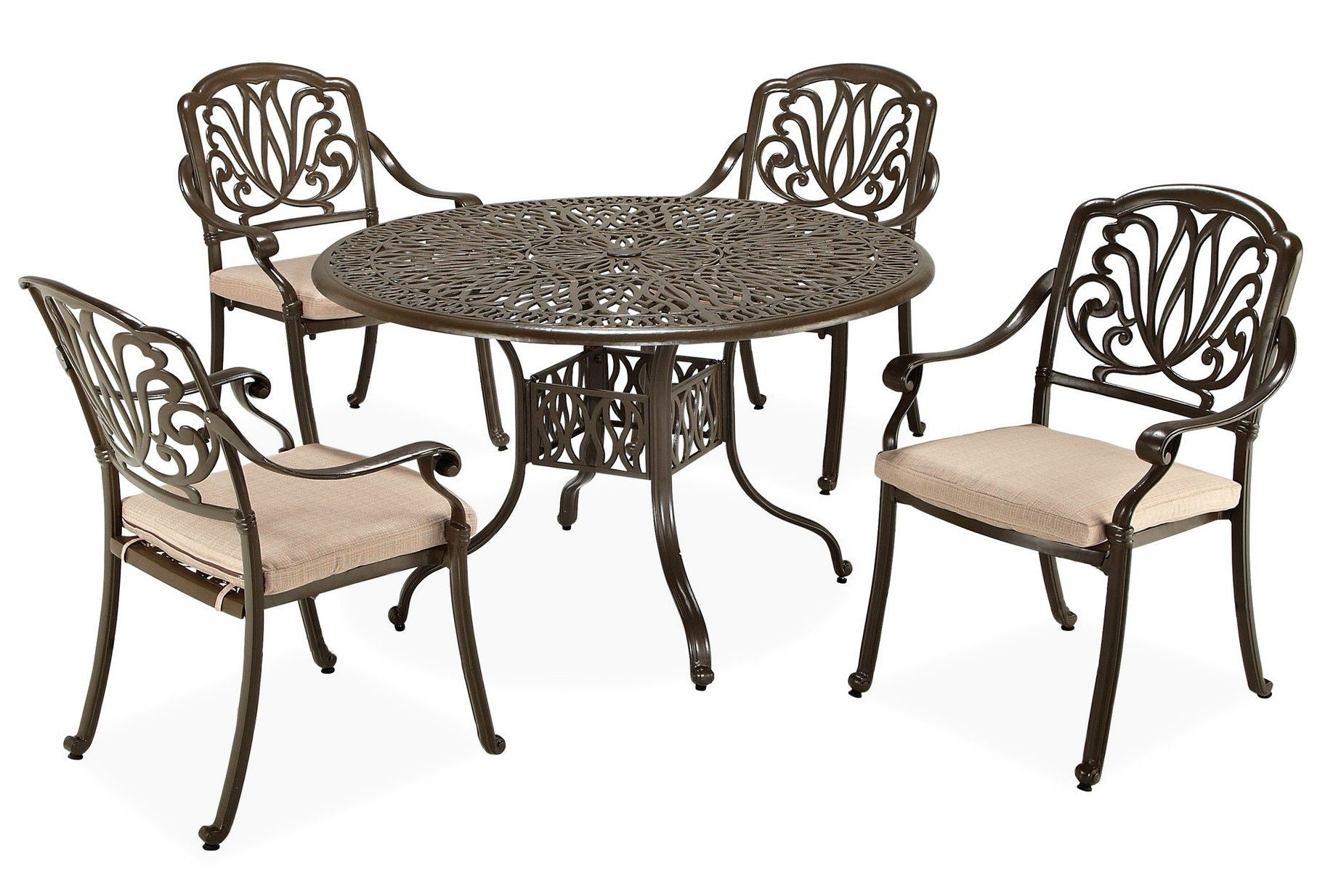 Capri - 5 Piece Outdoor Dining Setl - Dark Brown - Premium 5 Piece Outdoor Sets from Homestyles - Just $3804.98! Shop now at brett interiors