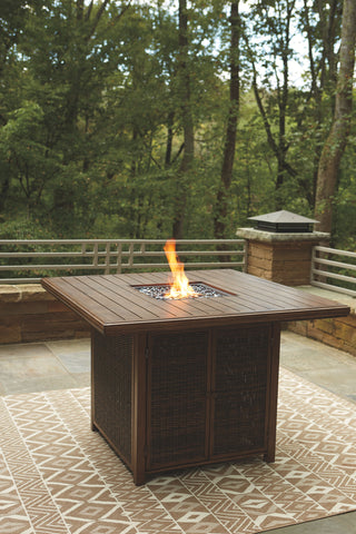 Paradise Trail - Outdoor Fire Pit Table Set - Premium 7 Piece Outdoor Sets from Signature Design by Ashley® - Just $4097.05! Shop now at brett interiors