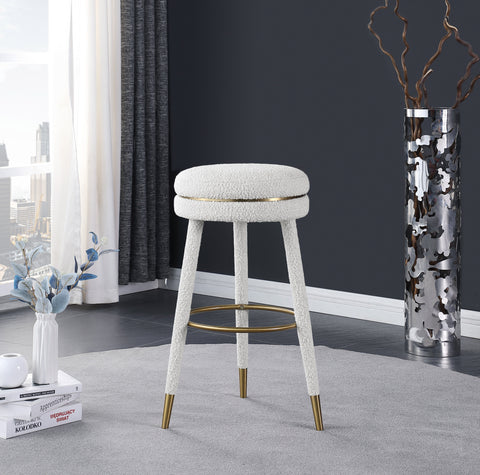 Coral - Bar Stool - Cream - Premium Bar Height (28"-30") from Meridian Furniture - Just $375! Shop now at brett interiors