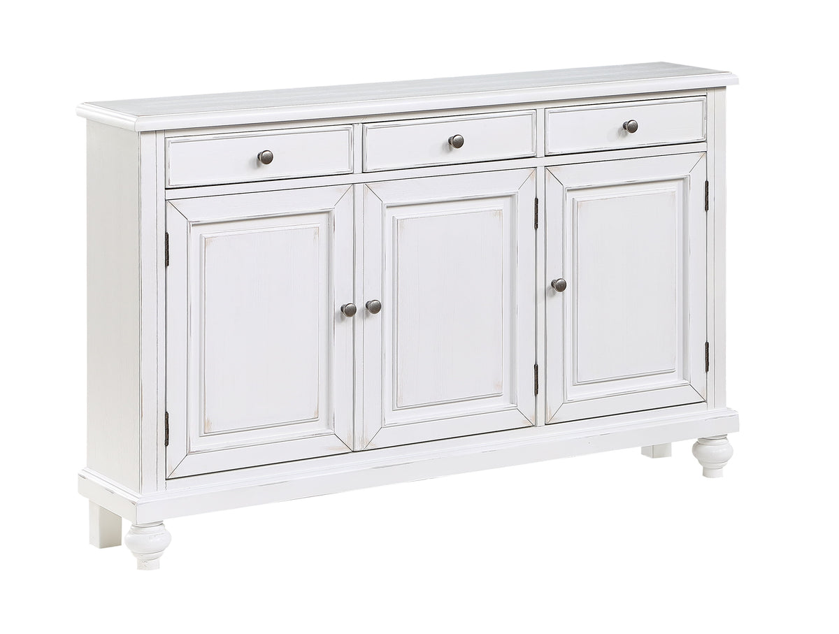 Viviana - Three Door Three Drawer Credenza - Dove White Rub - Premium Credenzas from Coast2Coast Home - Just $2640! Shop now at brett interiors