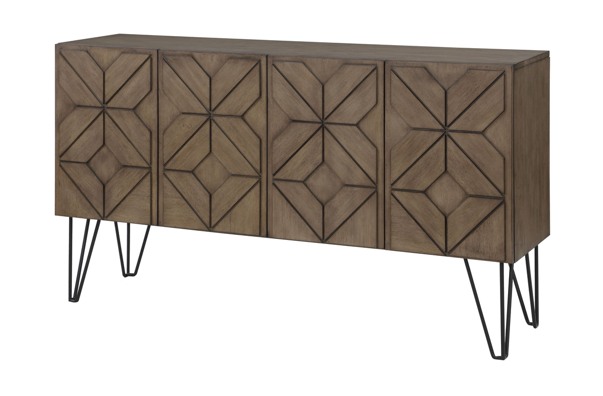 Faro - Four Door Credenza - Jessup Medium Brown - Premium Accent Cabinets from Coast2Coast Home - Just $4125! Shop now at brett interiors