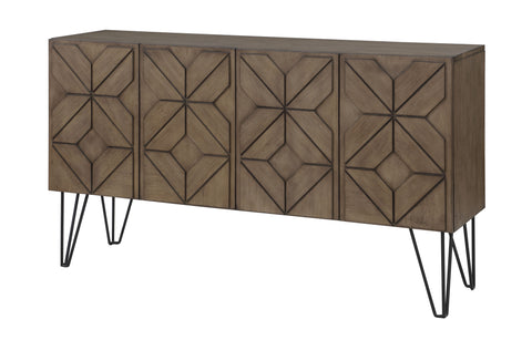 Faro - Four Door Credenza - Jessup Medium Brown - Premium Accent Cabinets from Coast2Coast Home - Just $4125! Shop now at brett interiors