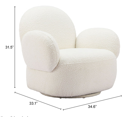 Pilka - Swivel Chair - White - Premium Swivel Chairs from Zuo Modern - Just $2125! Shop now at brett interiors