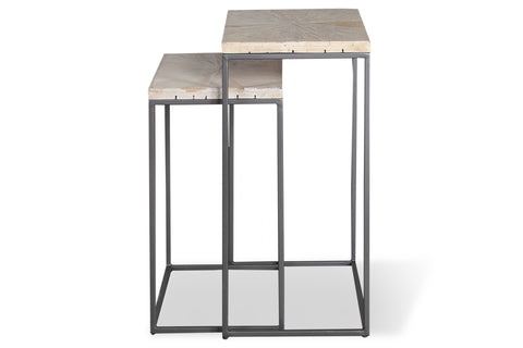 Crossings Monaco - Chairside Nesting Table - Weathered Blanc - Premium Nesting Tables from Parker House - Just $237.50! Shop now at brett interiors