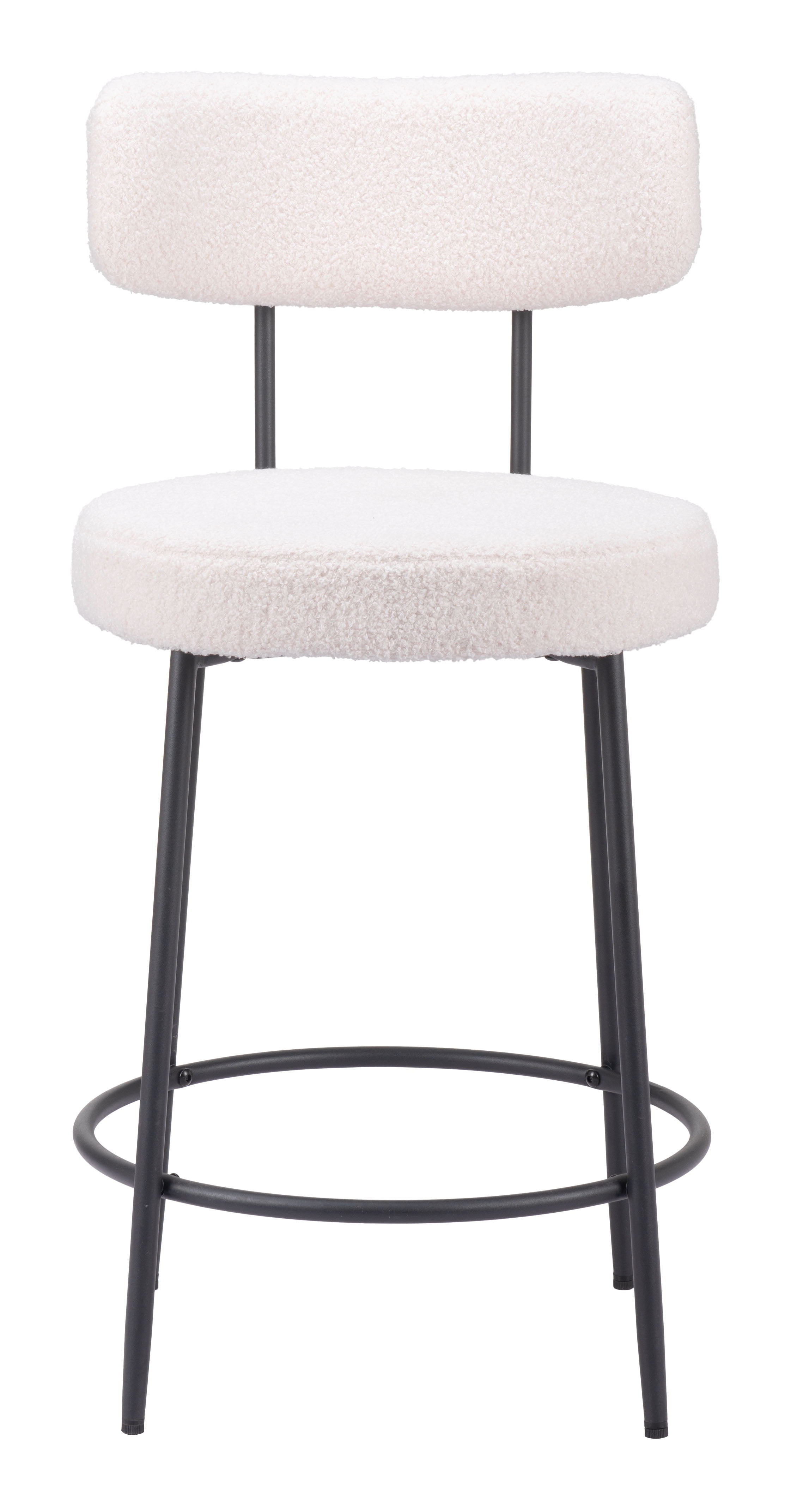 Blanca - Counter Stool (Set of 2) - Ivory - Premium Stool Sets from Zuo Modern - Just $800! Shop now at brett interiors