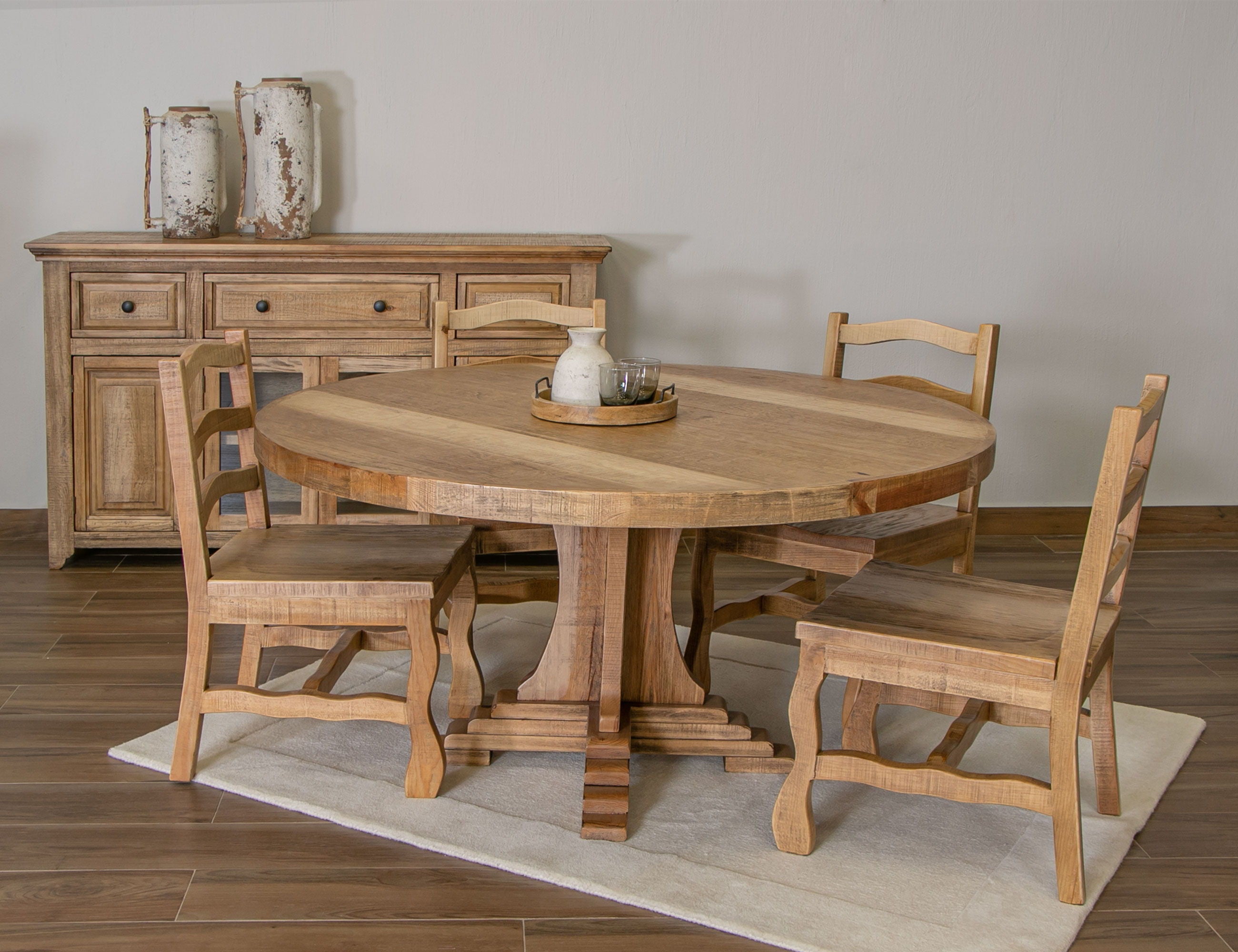 Marquez - Round Table - Two-Tone Light Brown - Premium Dining Tables from International Furniture Direct - Just $1175! Shop now at brett interiors