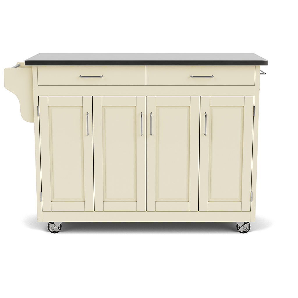 Create-A-Cart - 4 Doors Kitchen Cart - Steel Top - Premium Islands & Carts from Homestyles - Just $1707.48! Shop now at brett interiors