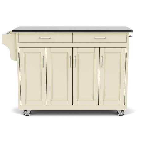 Create-A-Cart - 4 Doors Kitchen Cart - Steel Top - Premium Islands & Carts from Homestyles - Just $1707.48! Shop now at brett interiors