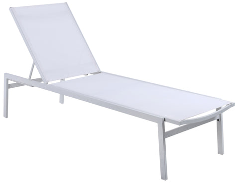 Santorini - Outdoor Patio Chaise Lounge Chair with Chrome Base - Premium Chaises from Meridian Furniture - Just $500! Shop now at brett interiors