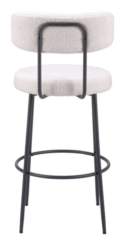 Blanca - Barstool (Set of 2) - Ivory - Premium Stool Sets from Zuo Modern - Just $800! Shop now at brett interiors