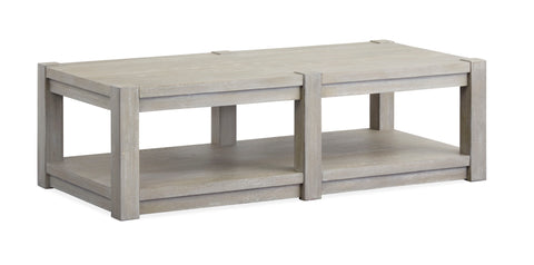 Burgess - Rectangular Shelf Cocktail Table With Casters - Calico Grey - Premium Cocktail Tables from Magnussen Furniture - Just $779! Shop now at brett interiors