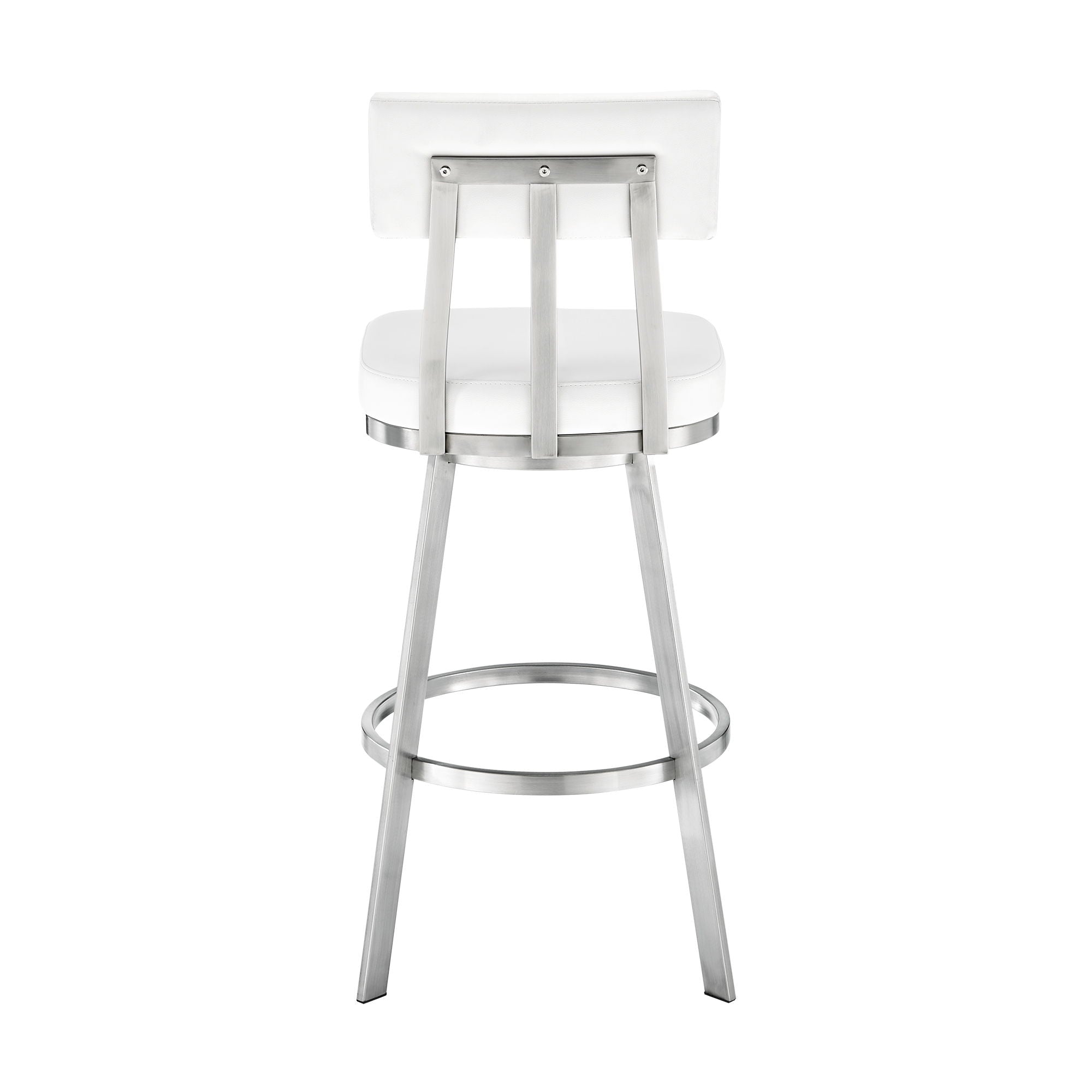 Benjamin - Swivel Stool - Brushed Steel Legs - Premium Counter Height (24"-27") from Armen Living - Just $410! Shop now at brett interiors