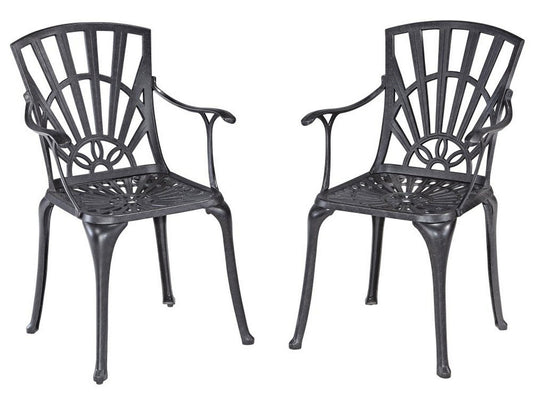 Grenada - 5 Piece Metal Outdoor Dining Set - Gray - 29" - Premium 5 Piece Outdoor Sets from Homestyles - Just $3124.98! Shop now at brett interiors