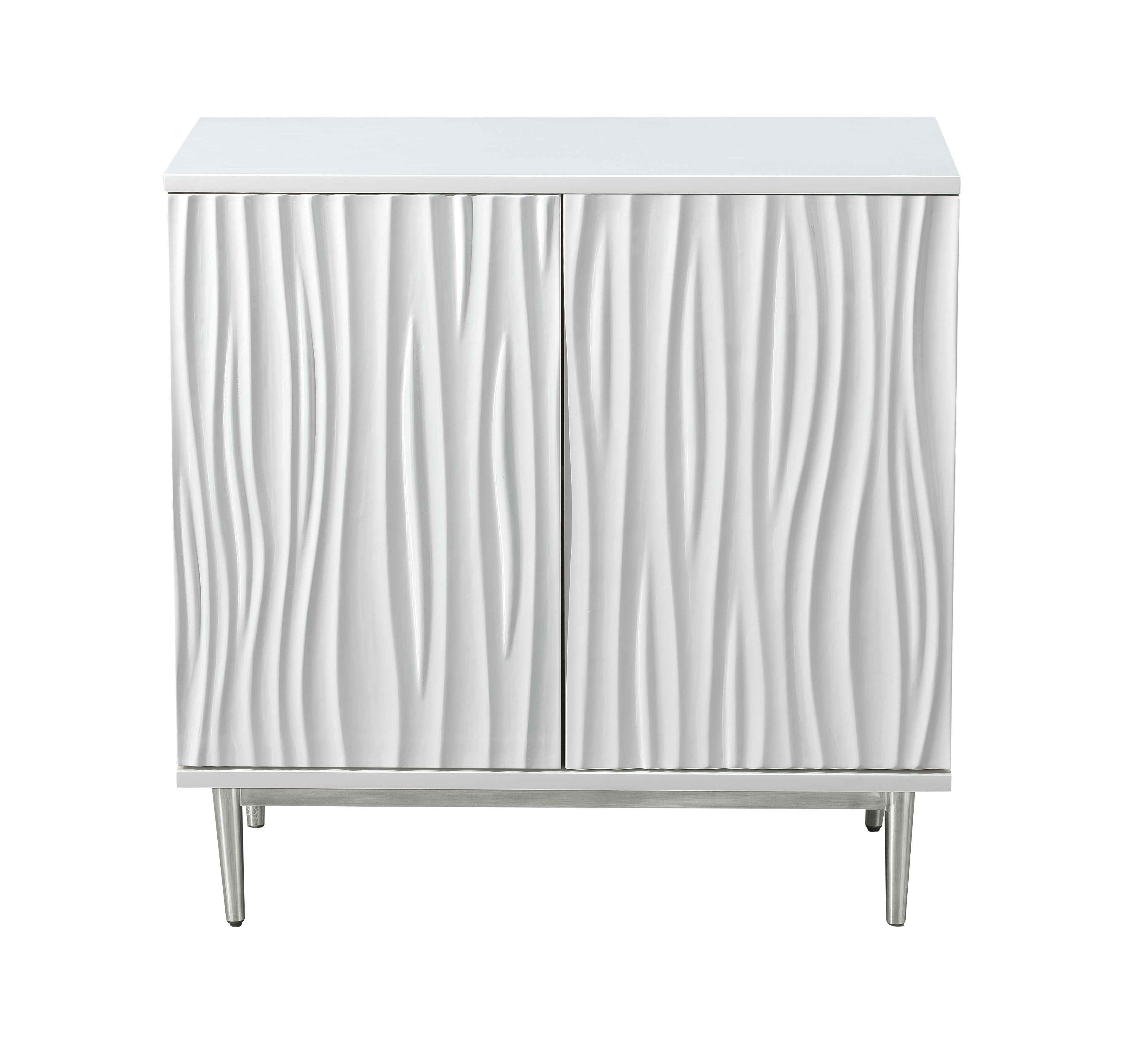 Jasmine - Two Door Cabinet - Glossy White - Premium Accent Cabinets from Coast2Coast Home - Just $2887.50! Shop now at brett interiors