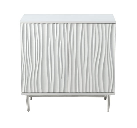 Jasmine - Two Door Cabinet - Glossy White - Premium Accent Cabinets from Coast2Coast Home - Just $2887.50! Shop now at brett interiors