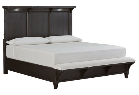 Sierra - Complete Lighted Panel Bed With Upholstered Footboard - Premium Panel Beds from Magnussen Furniture - Just $1667! Shop now at brett interiors