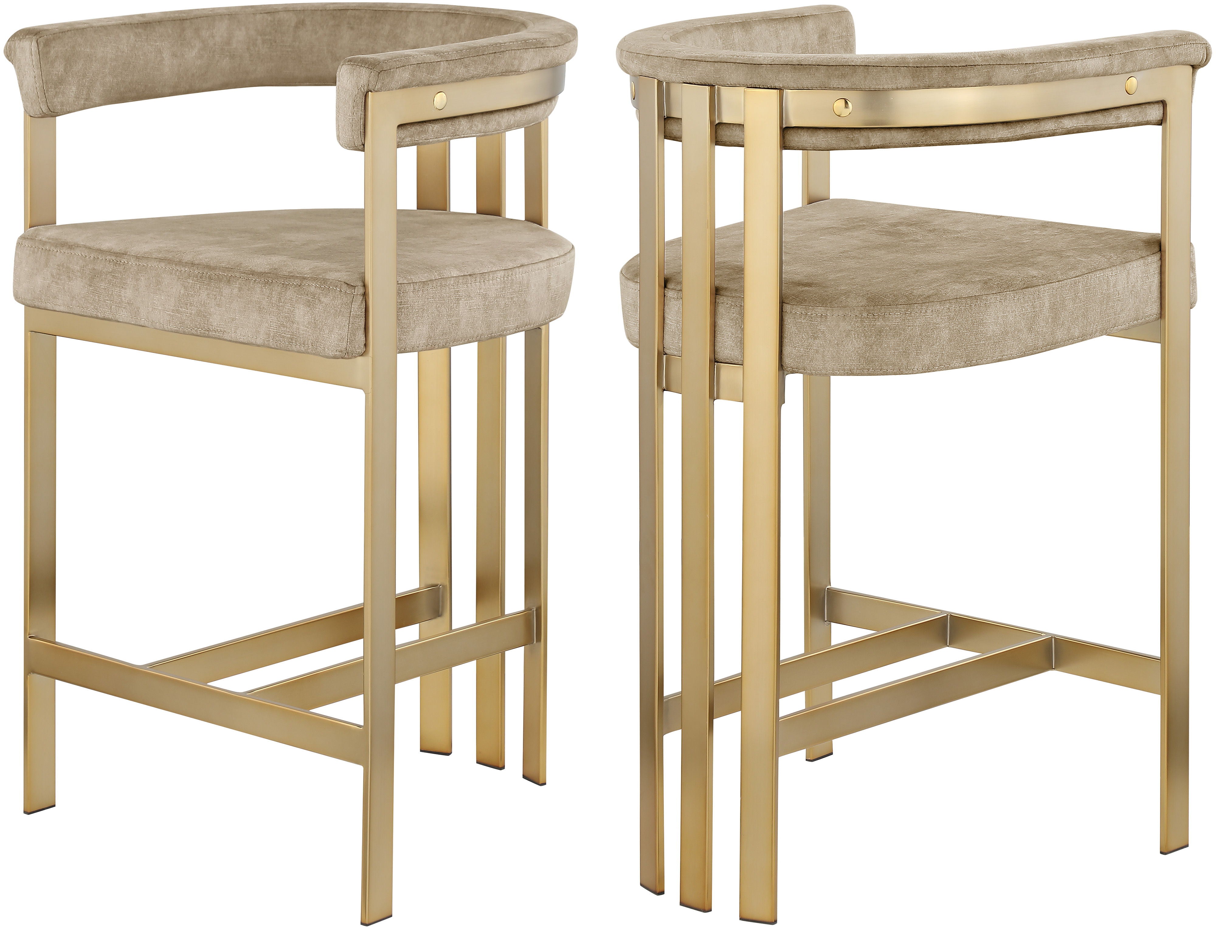 Marcello - Counter Stool - Beige - Premium Counter Height (24"-27") from Meridian Furniture - Just $625! Shop now at brett interiors