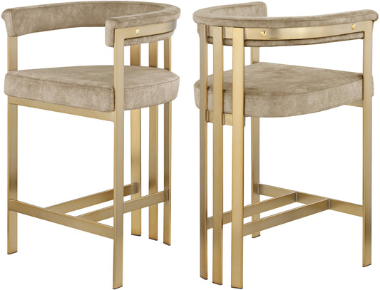 Marcello - Counter Stool - Beige - Premium Counter Height (24"-27") from Meridian Furniture - Just $625! Shop now at brett interiors