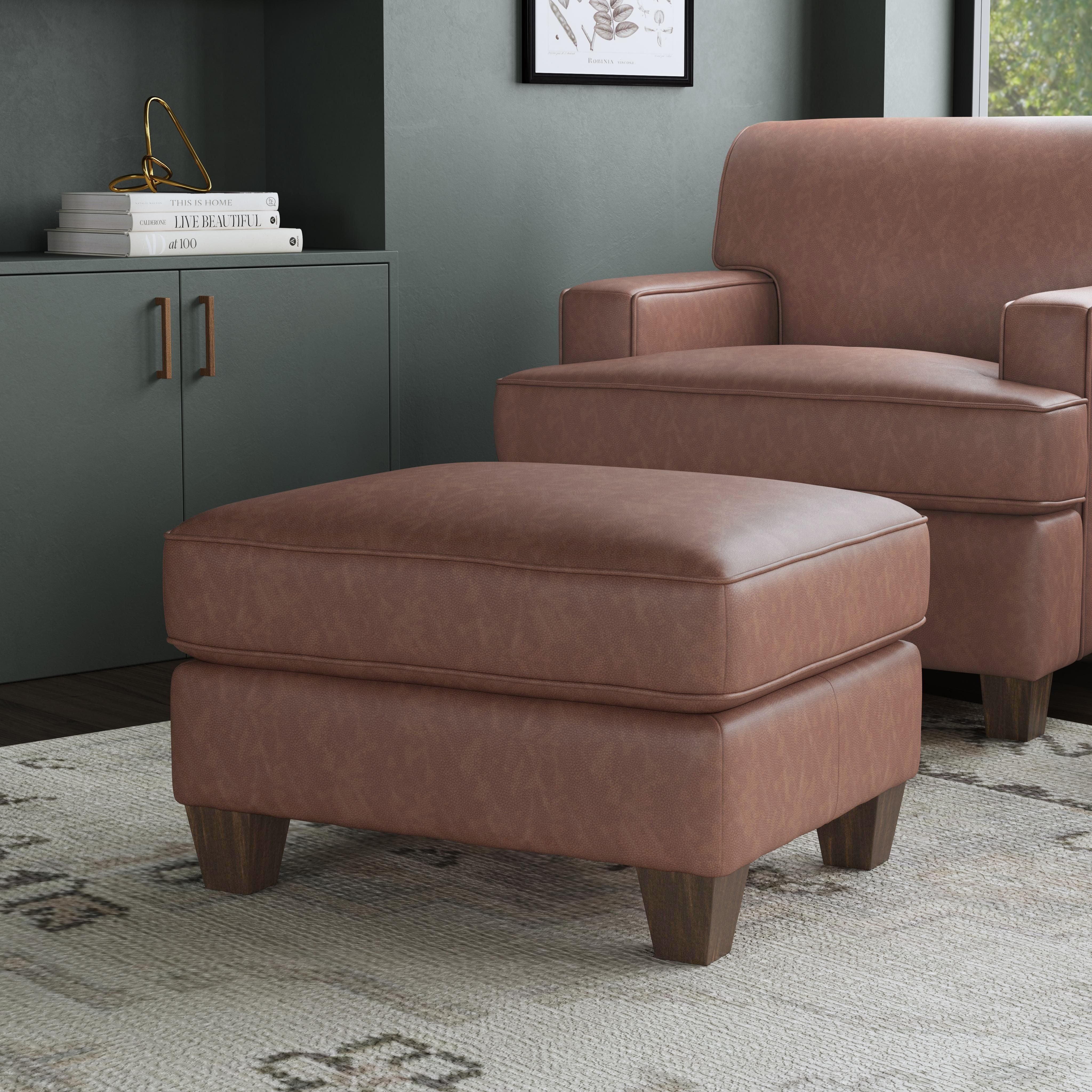 Dempsey - Ottoman - Dark Brown - Premium Upholstered Ottomans from Flexsteel - Just $812.50! Shop now at brett interiors