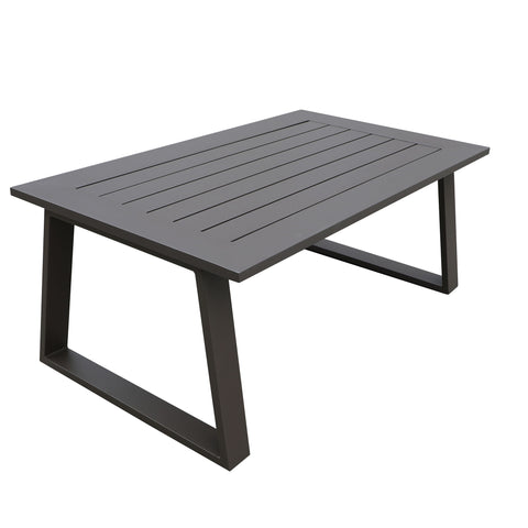 Colorado - Outdoor Patio Furniture - Brown Cast Aluminum Modern Rectangular Coffee Table - Brown - Premium Coffee Tables from Gather Craft - Just $297! Shop now at brett interiors