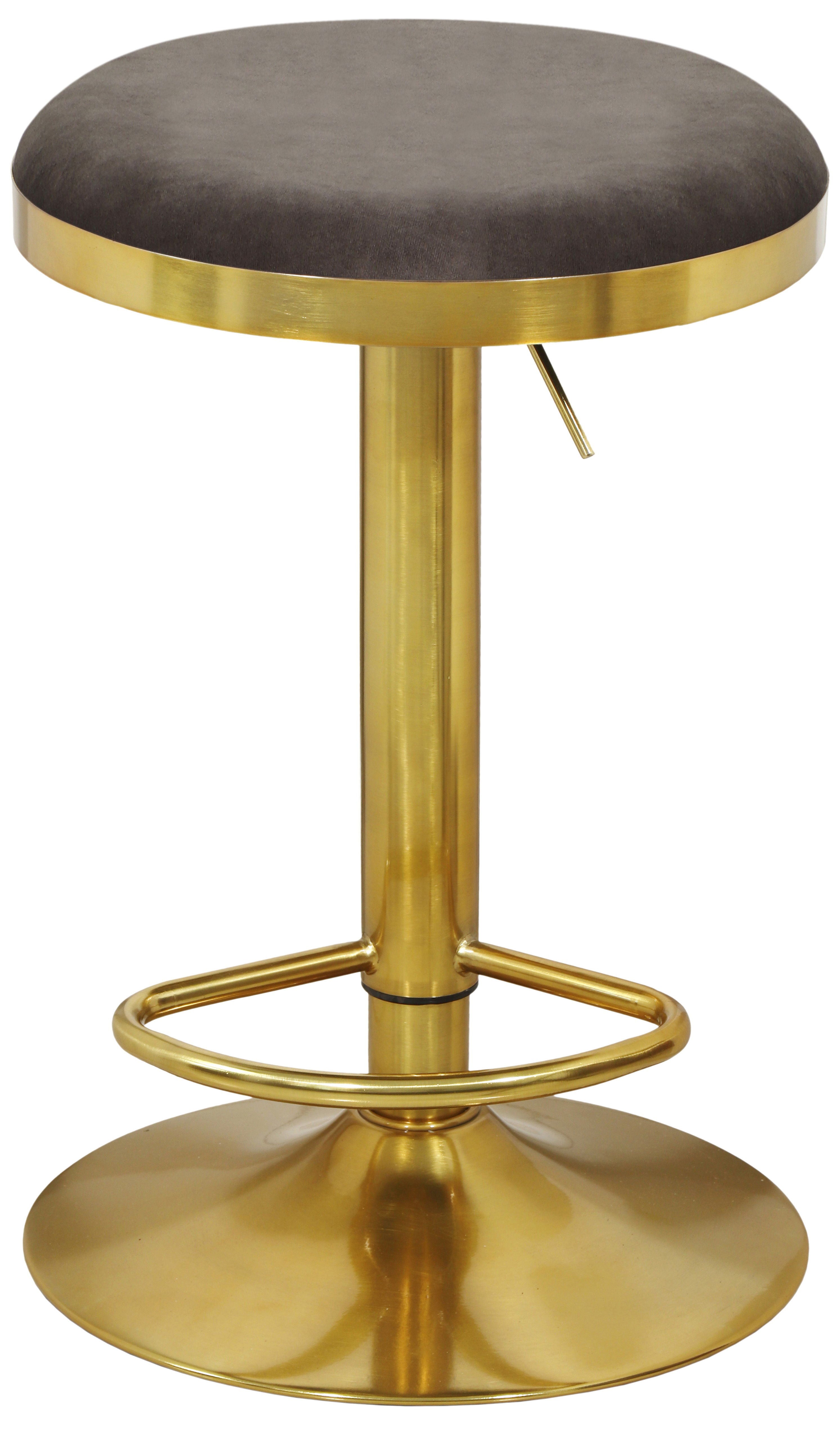 Brody - Adjustable Stool, Gold Base - Premium Adjustable Stools from Meridian Furniture - Just $337.50! Shop now at brett interiors