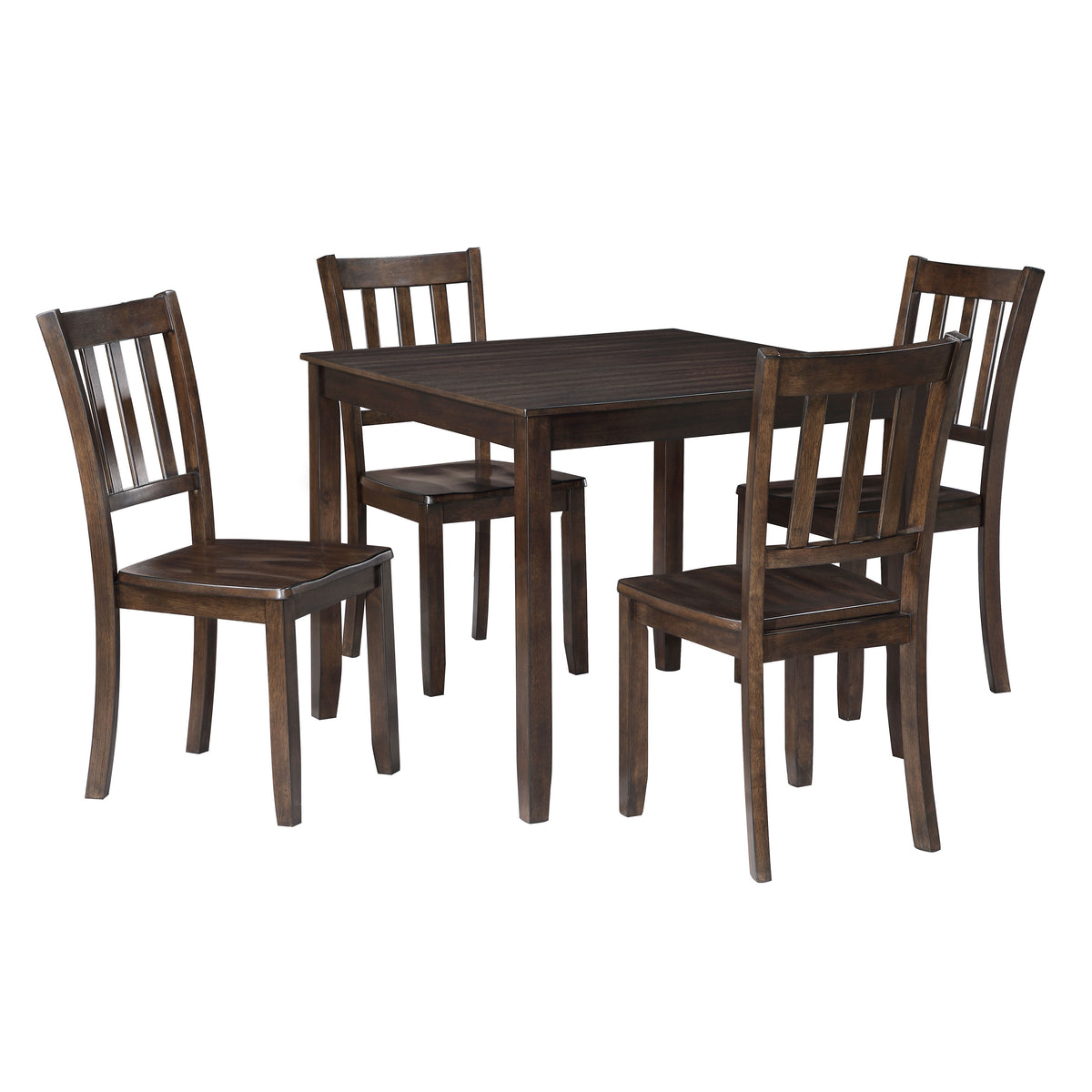 Stellan - 5 Pieces Dining Set, Table & 4 Chairs - Black Cherry - Premium 5 Piece Dining Room Sets from New Classic - Just $397.50! Shop now at brett interiors