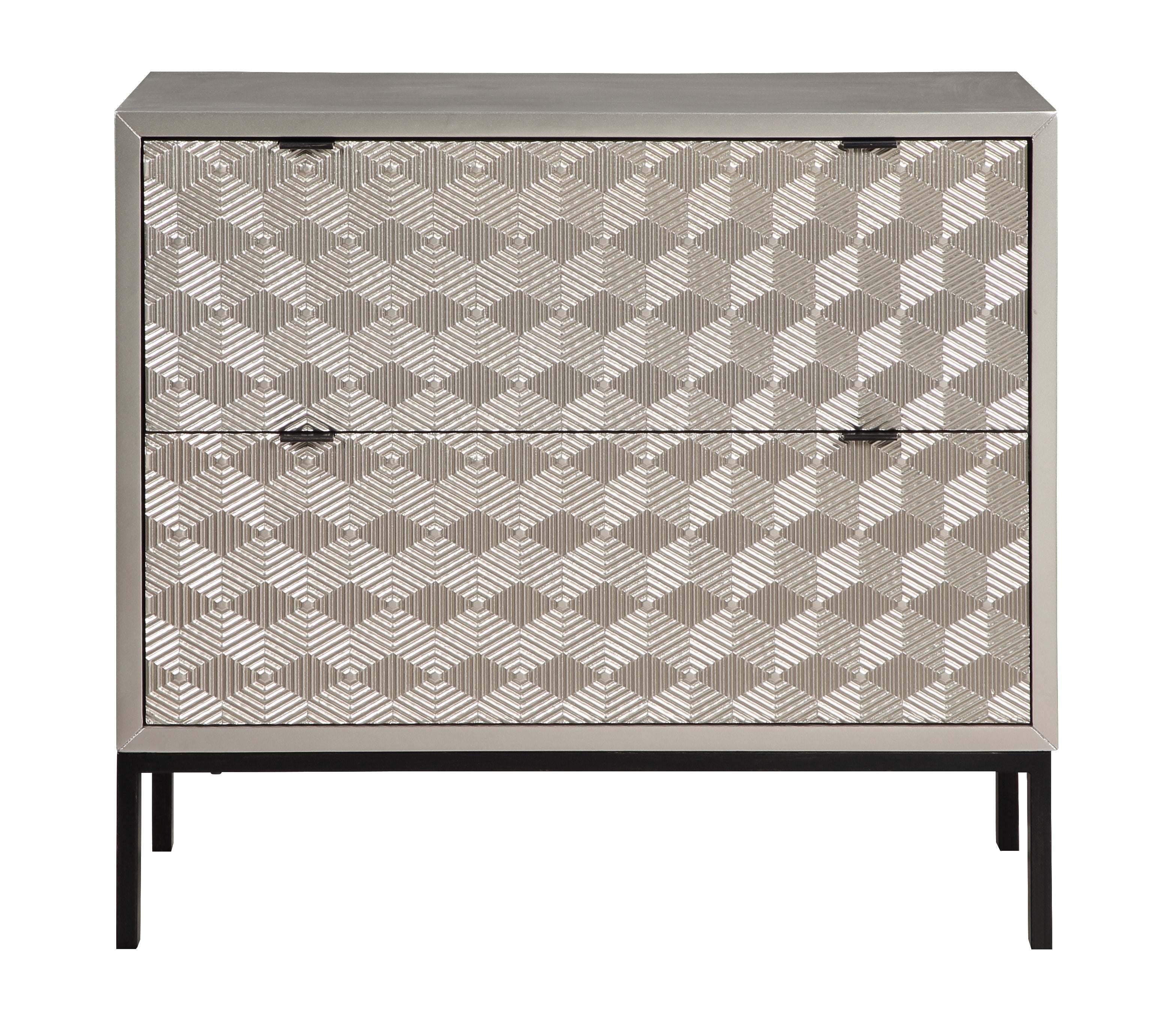 Tamara - Two Drawer Chest - Prism Gold / Black - Premium Accent Chests from Coast2Coast Home - Just $2475! Shop now at brett interiors