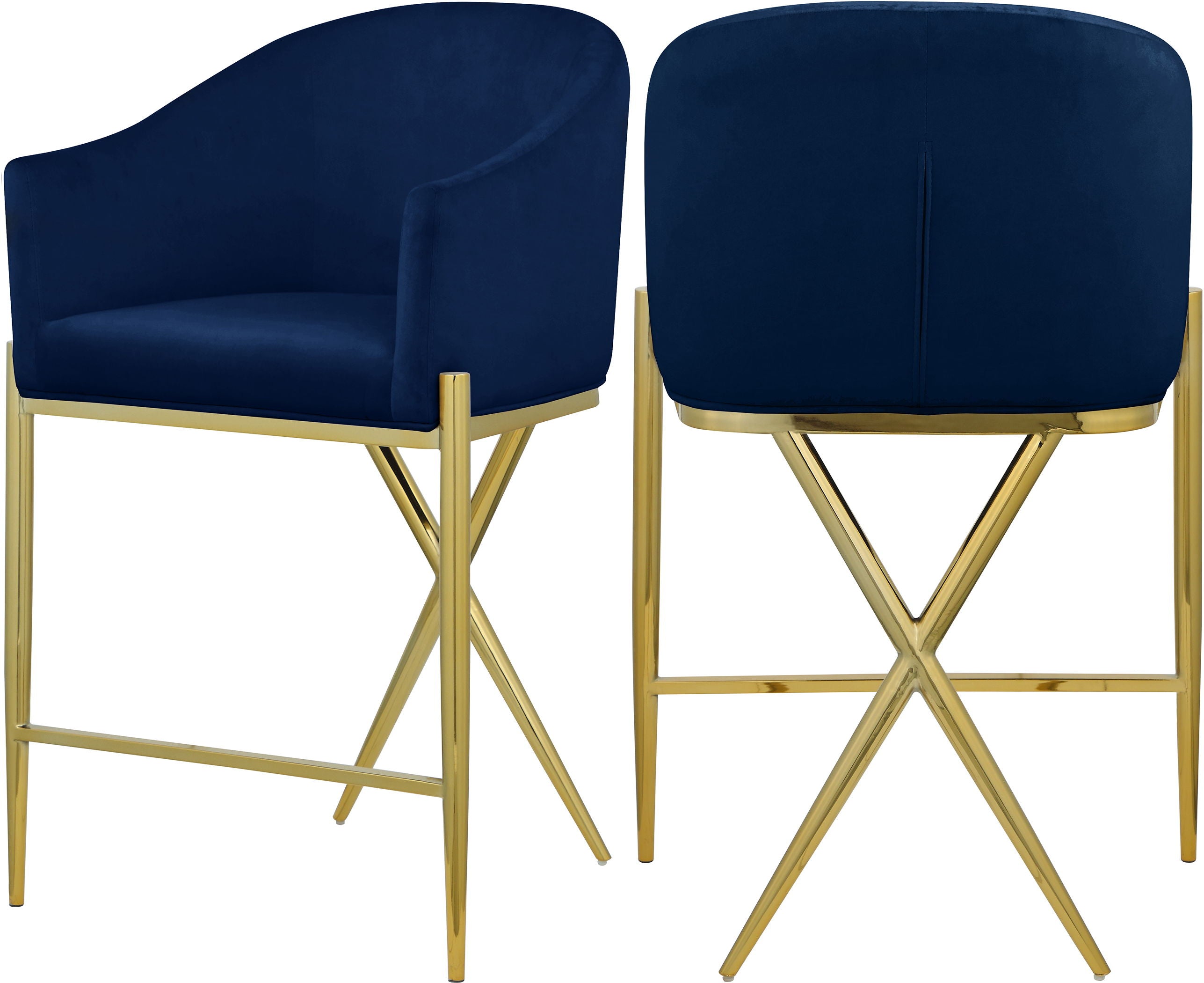 Xavier - Counter Stool with Gold Legs Meridian Furniture