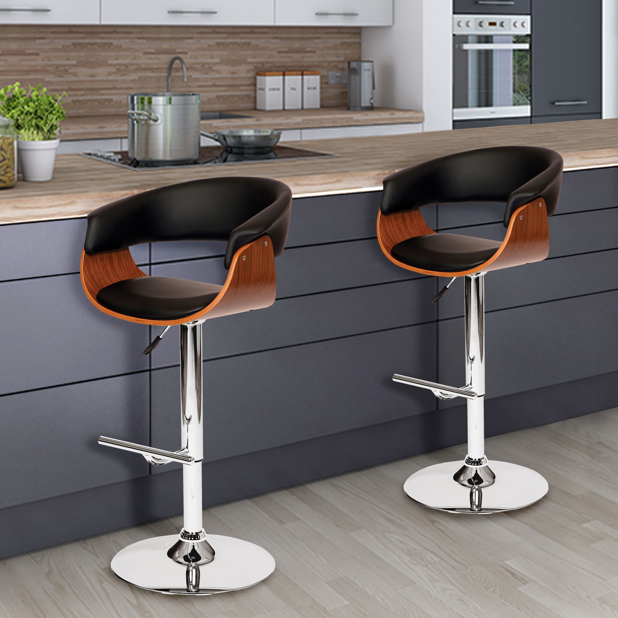 Paris - Adjustable Height Swivel Bar Stool - Premium Adjustable Height from Armen Living - Just $237.50! Shop now at brett interiors