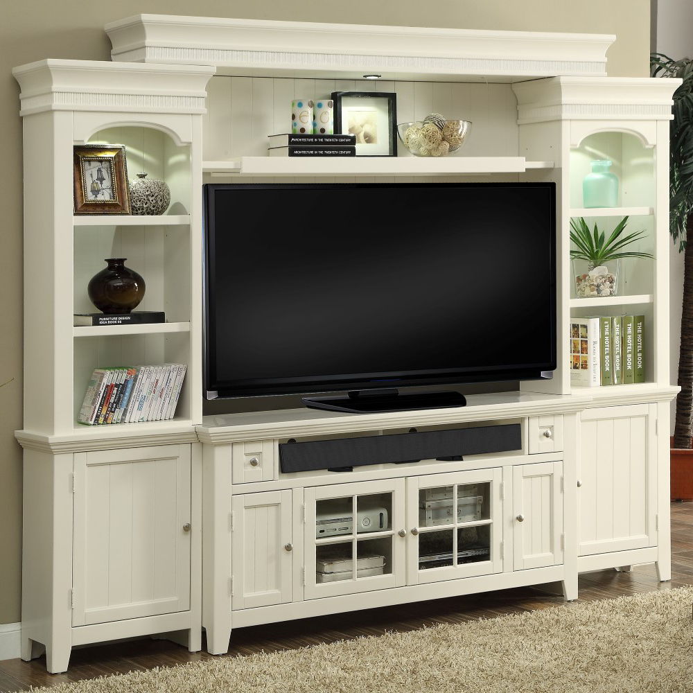 Tidewater - Console Entertainment Wall - Premium Entertainment Centers from Parker House - Just $2497.50! Shop now at brett interiors