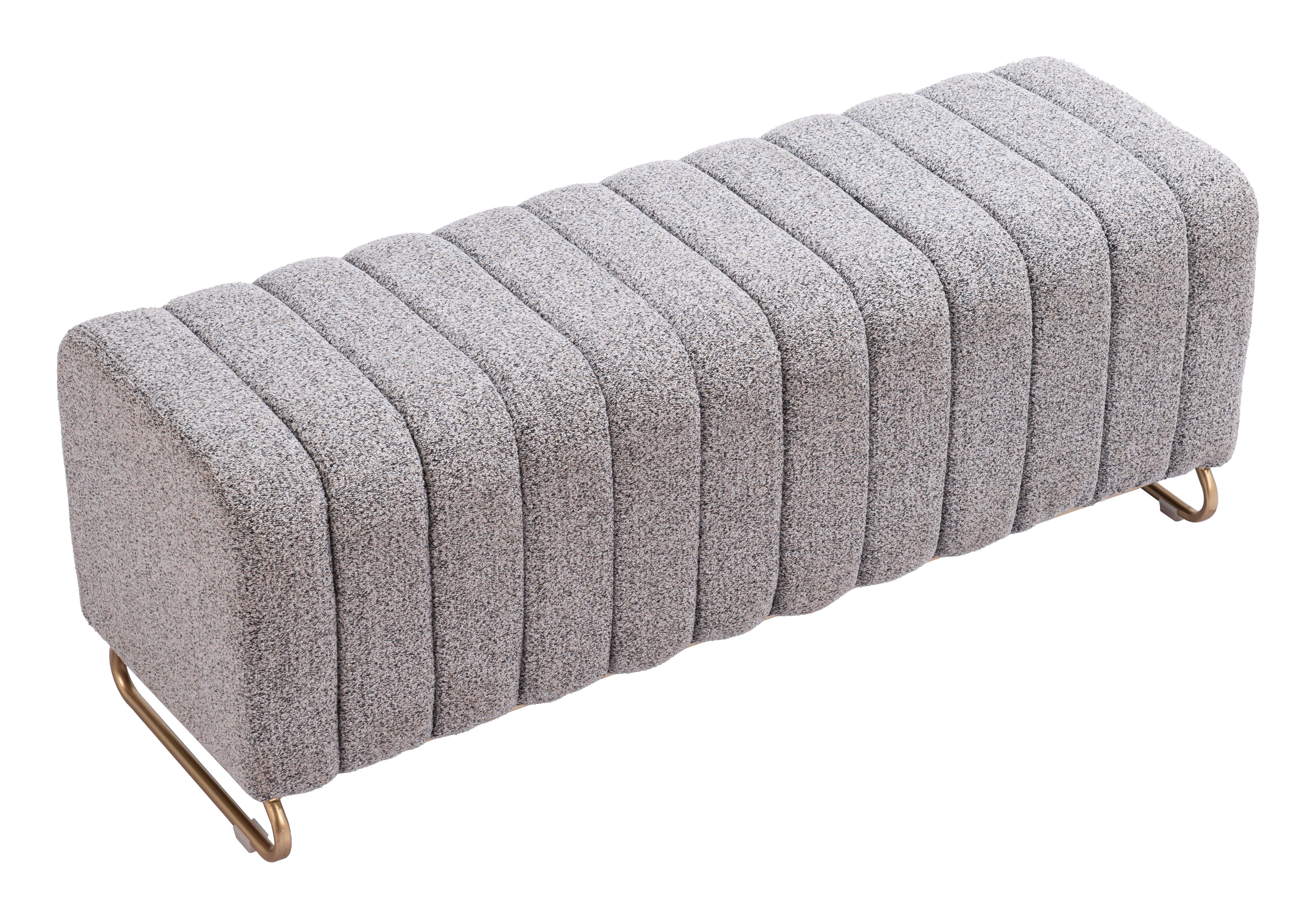 Pender - Bench - Stone Gray - Premium Upholstered Benches from Zuo Modern - Just $925! Shop now at brett interiors