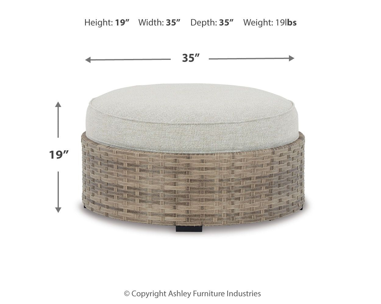 Calworth - Beige - Ottoman With Cushion - Premium Ottomans from Ashley Furniture - Just $351.88! Shop now at brett interiors