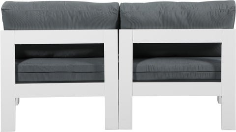 Nizuc - Outdoor Patio Modular Sofa - Grey - Fabric - Modern & Contemporary - Premium Sofas from Meridian Furniture - Just $1725! Shop now at brett interiors