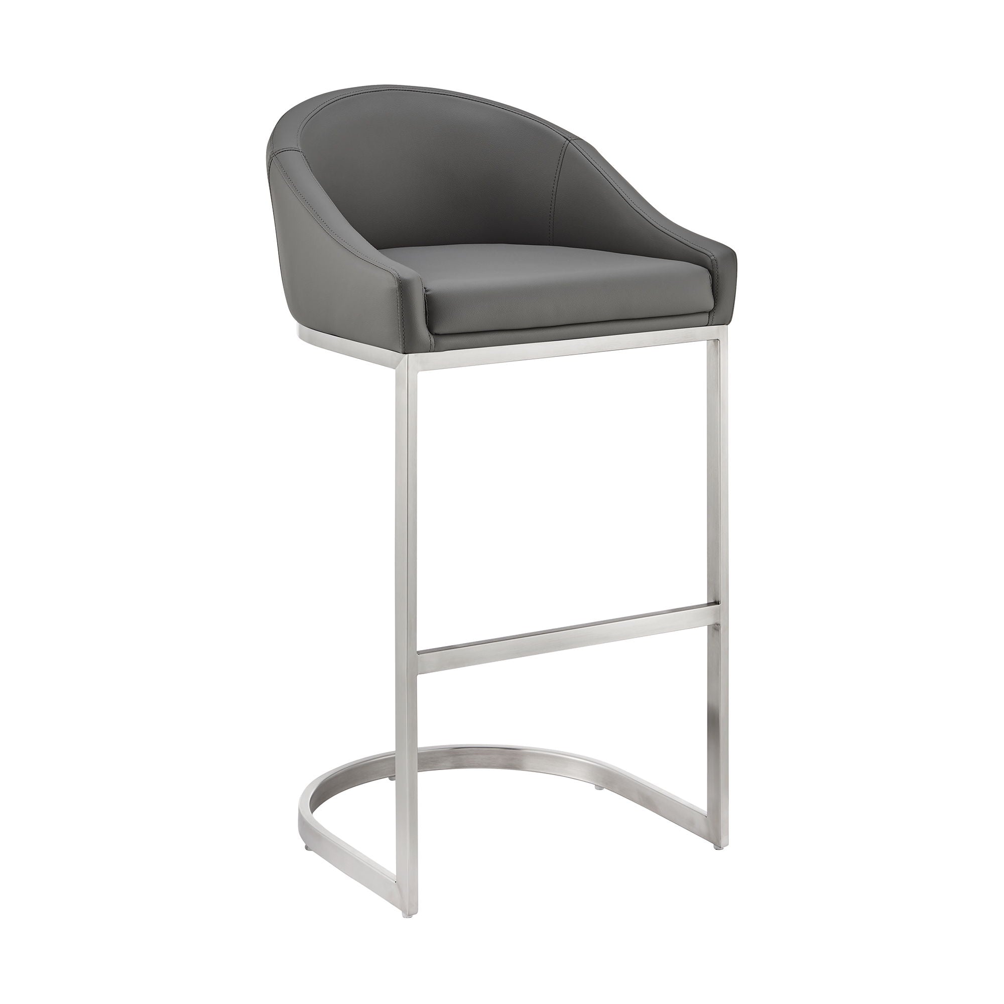 Katherine - Bar Stool - Brushed Steel - Premium Counter Height (24"-27") from Armen Living - Just $337.50! Shop now at brett interiors