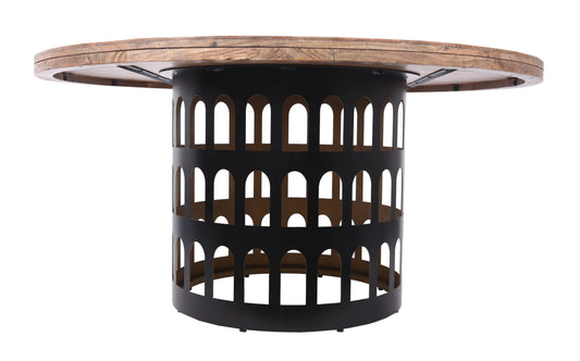 Colins - Round Dining Table (2 Carton) - Gateway Natural / Black - Premium Dining Tables from Coast2Coast Home - Just $4125! Shop now at brett interiors