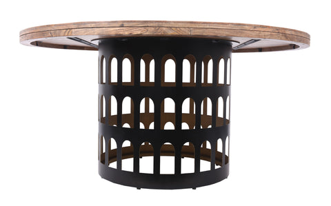 Colins - Round Dining Table (2 Carton) - Gateway Natural / Black - Premium Dining Tables from Coast2Coast Home - Just $4125! Shop now at brett interiors