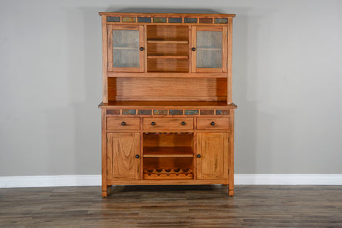 Sedona - Buffet & Hutch - Rustic Oak - Premium Hutches & Buffets from Sunny Designs - Just $1721! Shop now at brett interiors