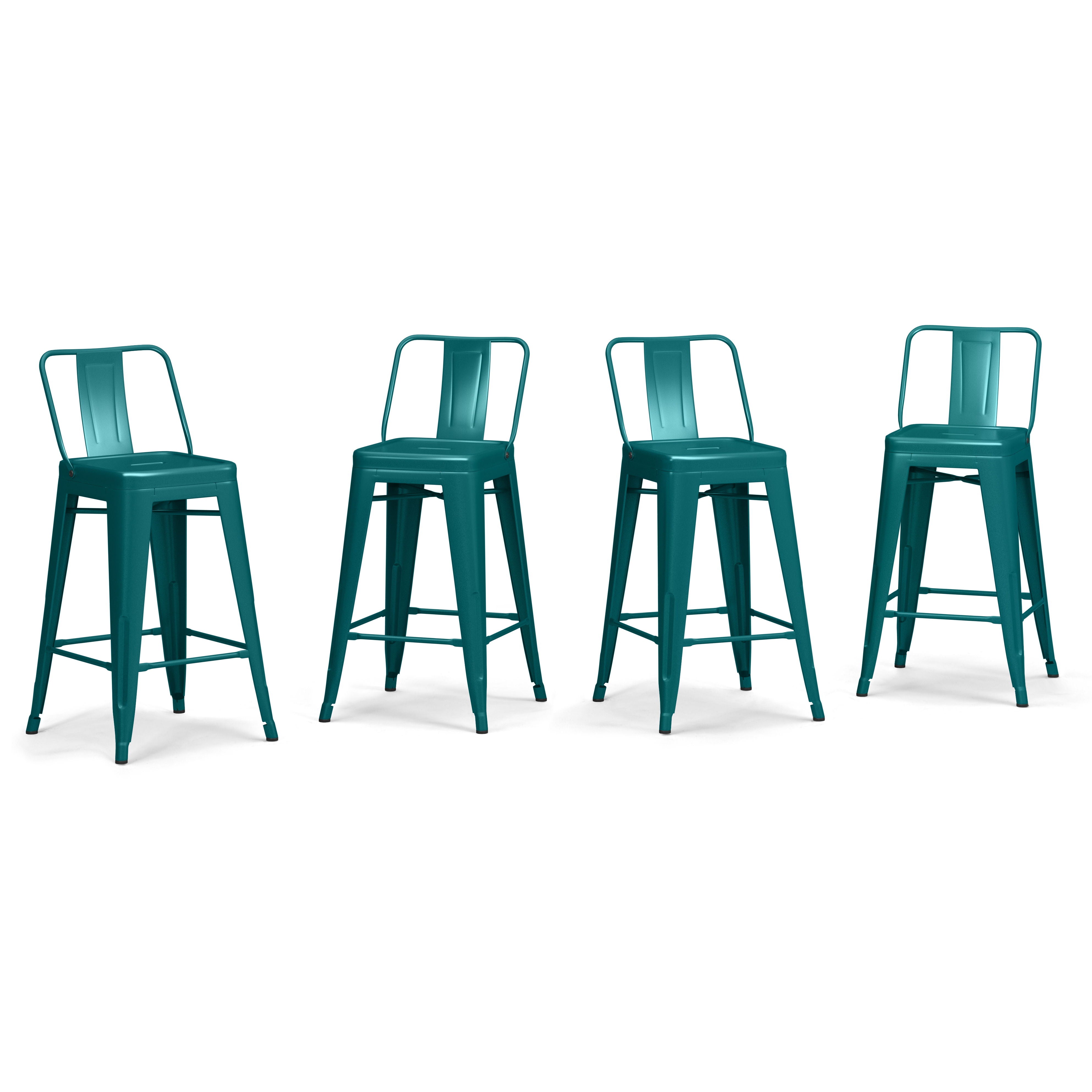 Rayne - 24" Metal Counter Height Stool (Set of 4) - Premium Stool Sets from Simpli Home - Just $254! Shop now at brett interiors