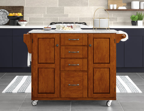 Create-A-Cart - Kitchen Cart - Pepper Granite Top - Premium Islands & Carts from Homestyles - Just $1372.48! Shop now at brett interiors