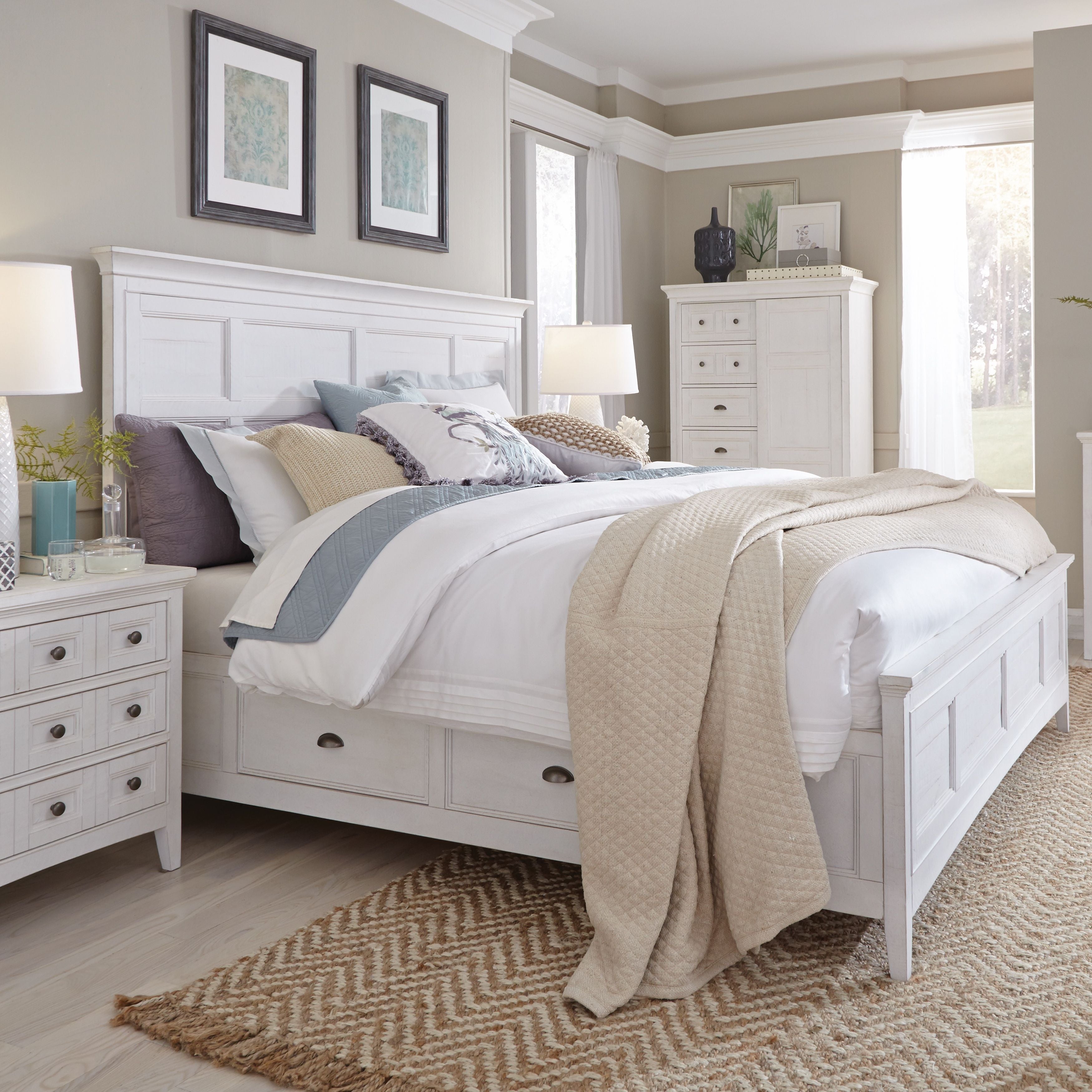 Heron Cove - Complete Panel Bed With Storage Rails - Premium Storage Beds from Magnussen Furniture - Just $2206! Shop now at brett interiors