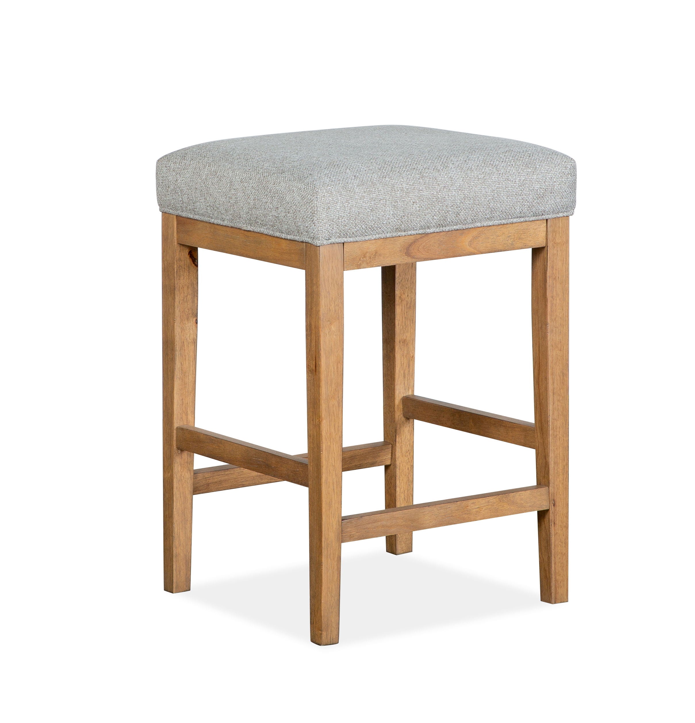 Lindon - Stool With Grey Upholstered Seat - Belgian Wheat - Premium Counter Height (24"-27") from Magnussen Furniture - Just $209! Shop now at brett interiors