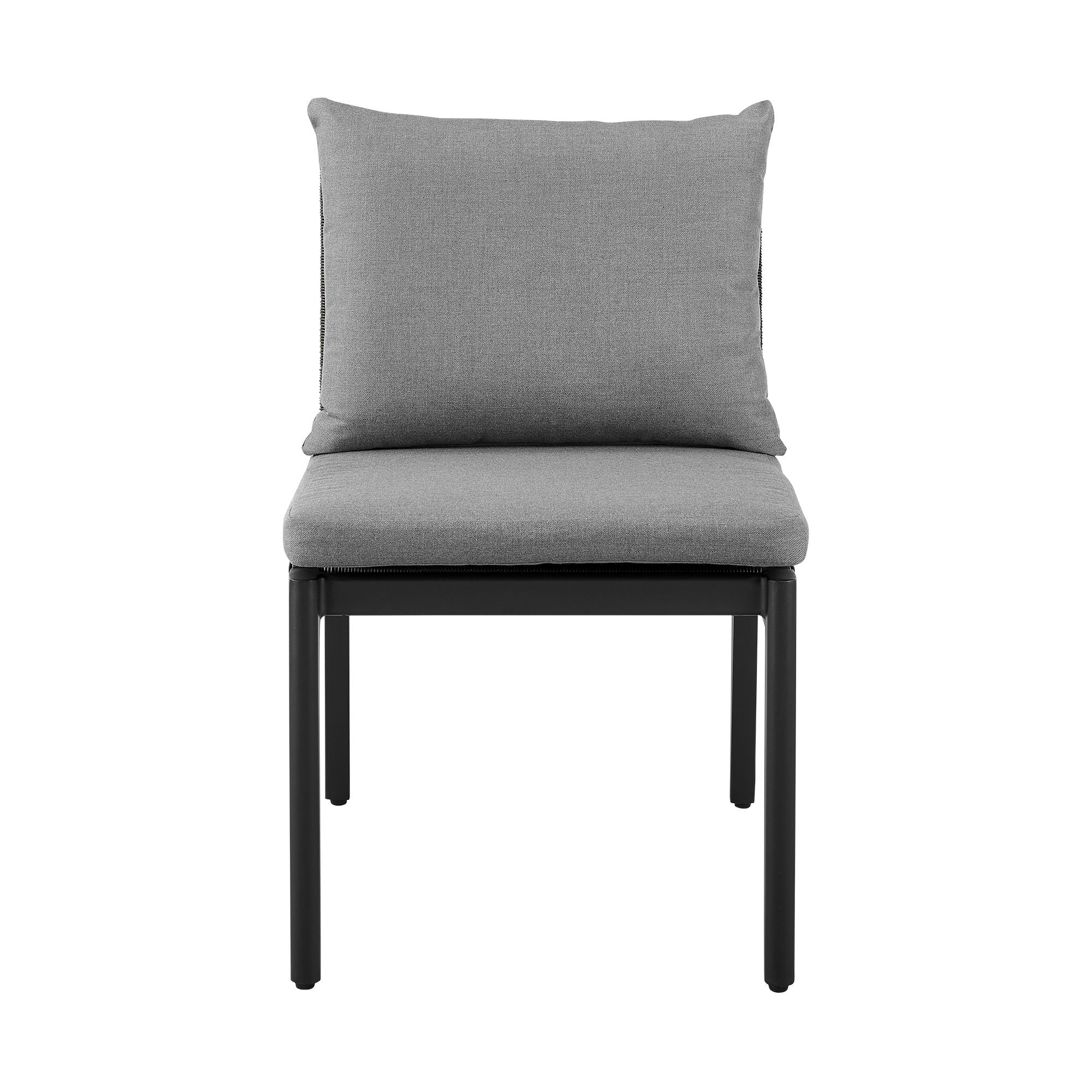 Cayman - Outdoor Patio Dining Chairs With Cushions (Set of 2) - Gray - Premium Chair Sets from Armen Living - Just $1140! Shop now at brett interiors